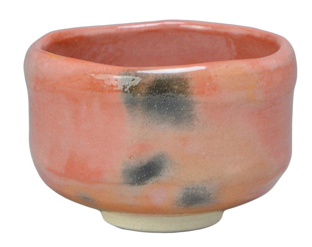 

Kyoyaki, Kiyomizu-yaki, Suiraku Kiln, Rikyu Tea Bowl (presented in a gift box) Akaraku Zuisho try455