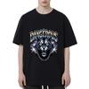 Black T-Shirt With Panther And Dangerous Text Graphic For Casual Wear