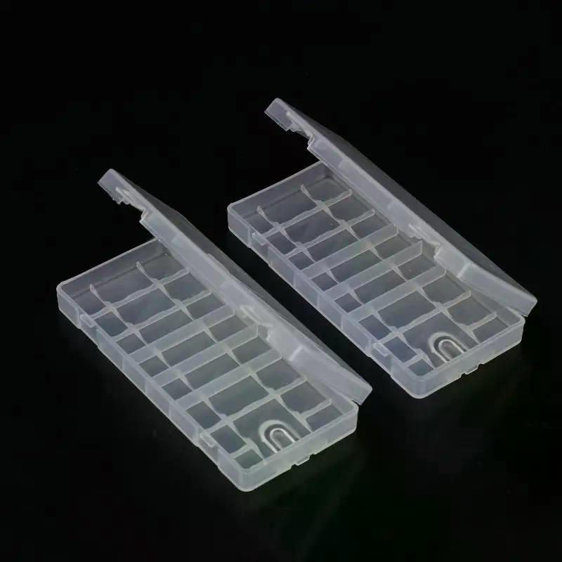 1/3/5Pcs Hard Container Holder Case 8 Slots Transparent Plastic Battery Storage Box For AAA/AA Battery Organizer Accessories