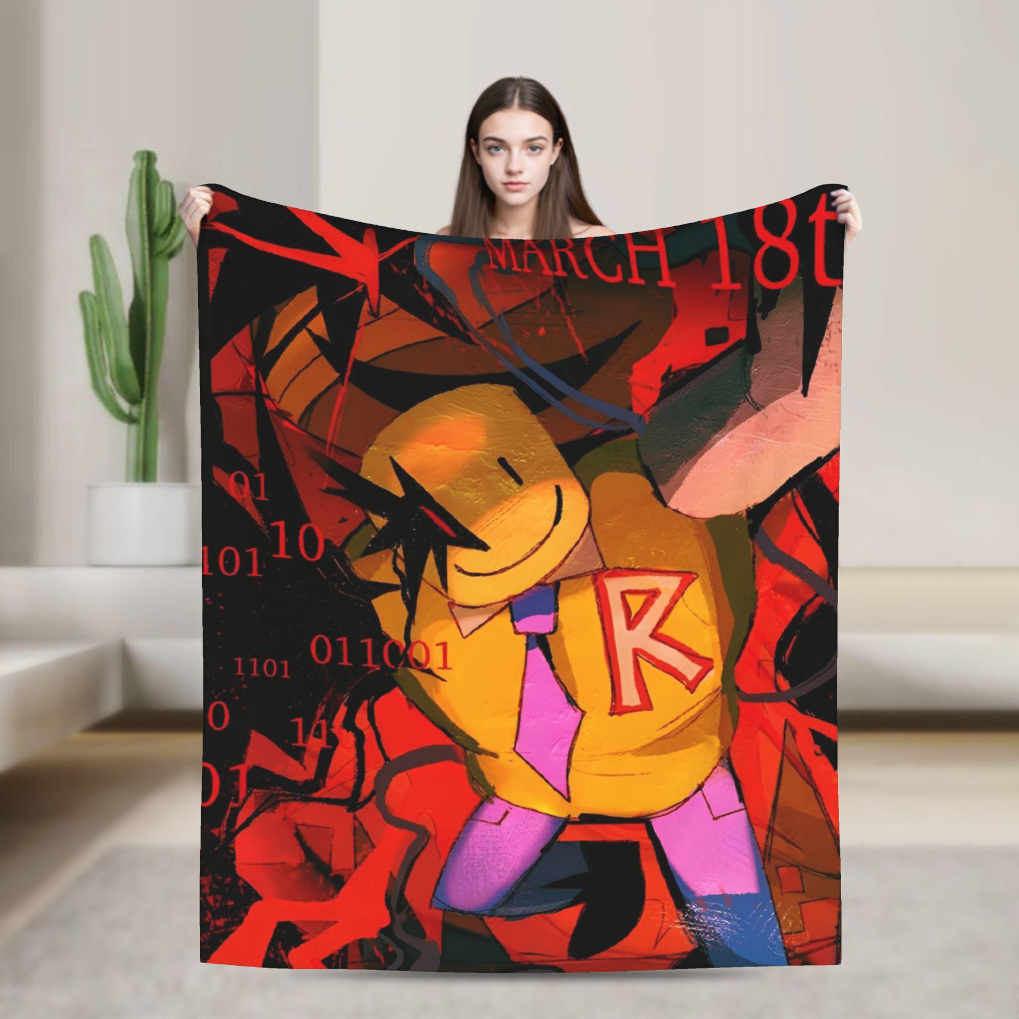 

Forsaken Jason Knitted Blanket Flannel Super Warm Throw Blankets for Outdoor Travel Bedspread 200x150cm 80x60in
