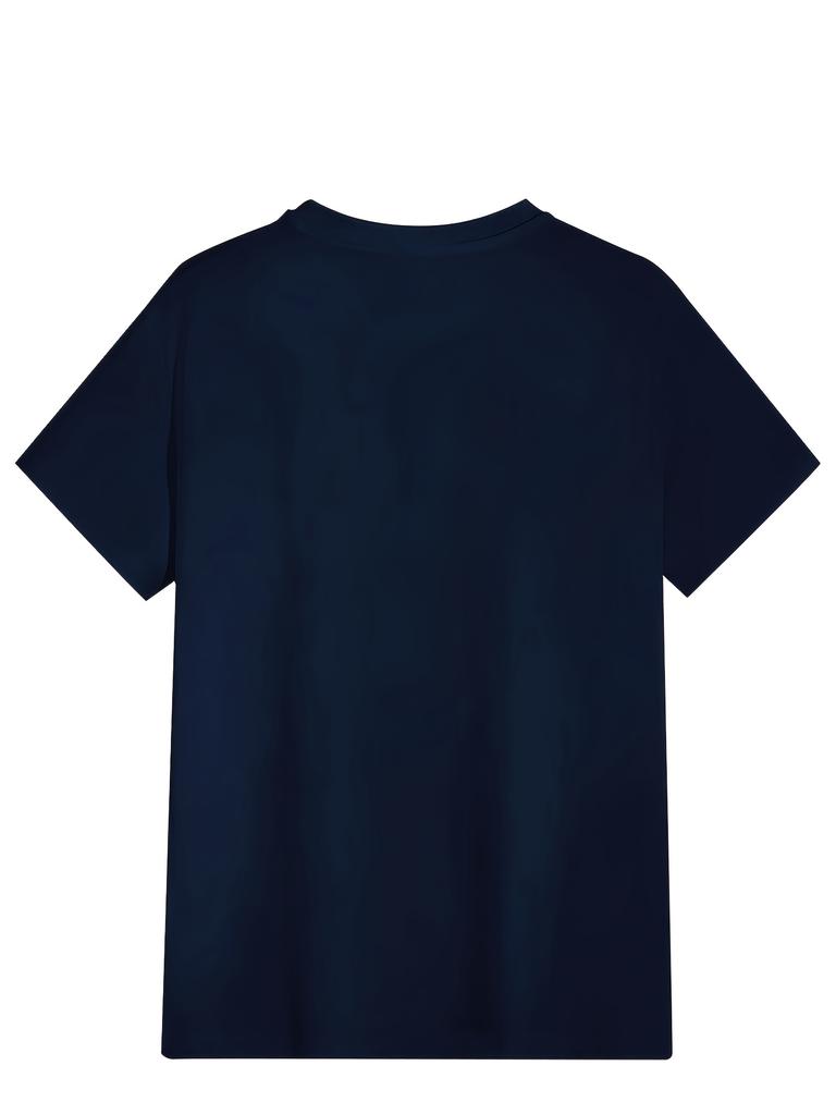 Yin Yang Graphic Print Mens Cotton TShirt Round Neck Short Sleeve Casual Summer Tee