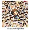 100 Pieces of Cotton Doll Cute Stickers Cartoon Guka Hand Account Creative Decorative Water Cup Mobile Phone Small Mochi Stickers
