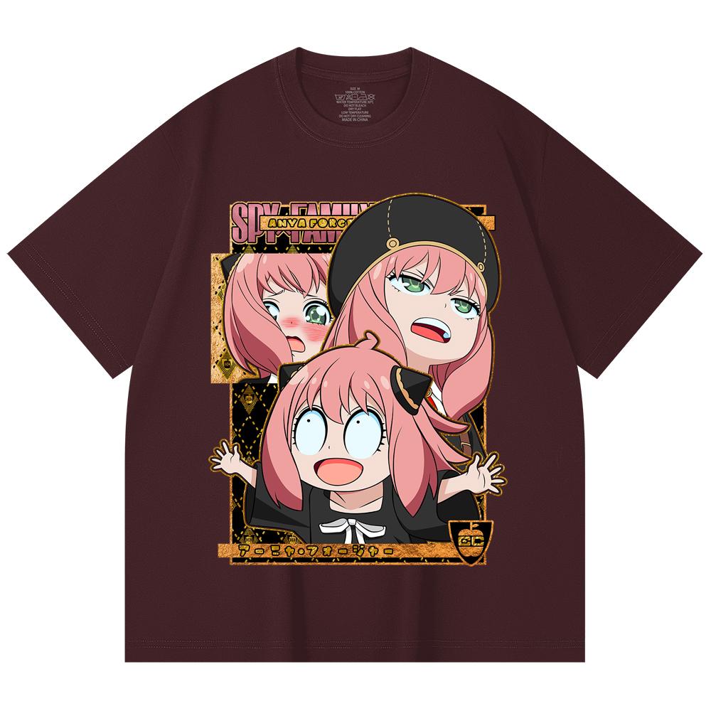 

230 Gsm 100% Cotton Spy Family V12 Anya Print Unisex Heavy Cotton T Shirt 2XL