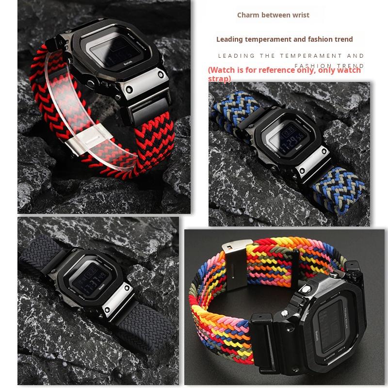 Für Casio G-SHOCK DW-5600 GW-B5600 GM5600 GW-M5610 GA2100 Uhrenband Herren Damen Gewebtes Nylon Camouflage Canvas Uhrenarmband Armband