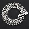 14MM Großhandel Hip Hop Schmuck Edelstahl Herren Flach 4 Seiten Curb Cuban Link Kette Halskette für Herren Dropshipping