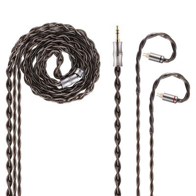 NICEHCK DuskSky Earphone Upgrade Cable 2pin 6N Sterling Silver Mixed 5 Materials HIFI Dark Gray Replacement Earphone Sound Quality Improvement Metal