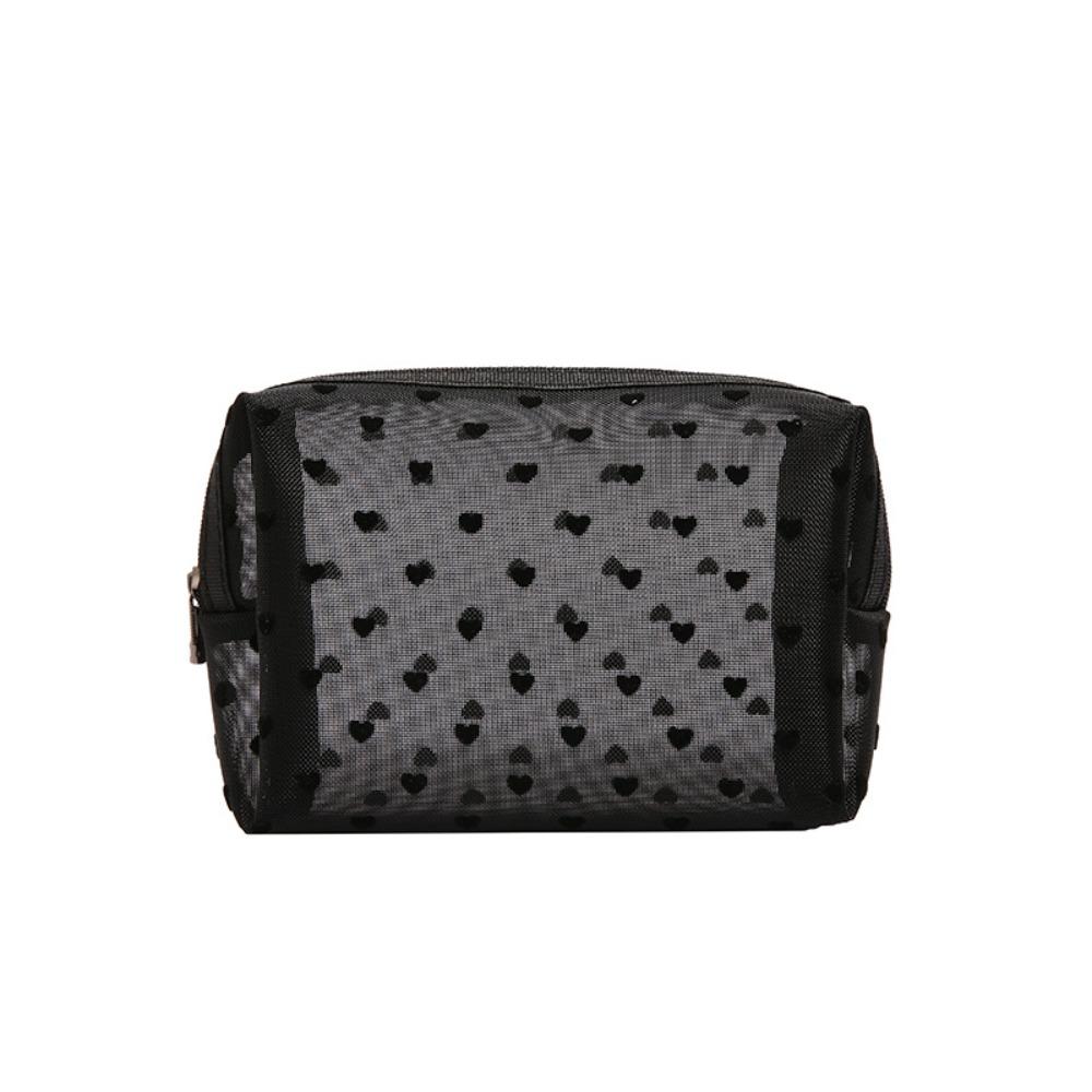 

Love Pattern Makeup Bag Mesh Washing Bag High Quality Cosmetic Bag Travel M