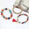 Neue Damenmode Holzperlen Armbänder Boho Kleiner Elefant Charme Armbänder Set Vintage Stil Schmuck