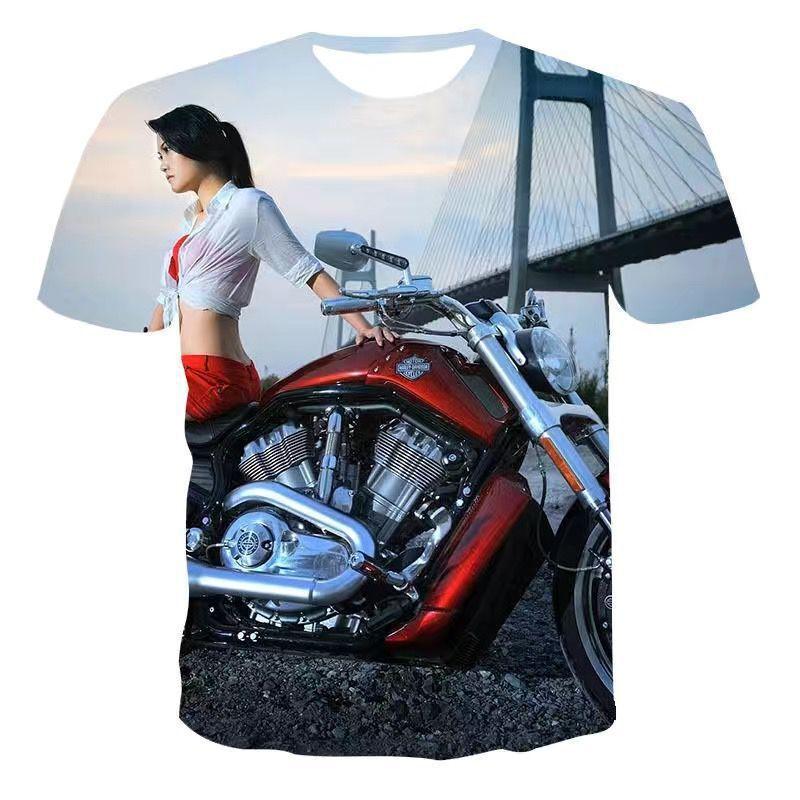 Sommer Herren T-Shirt mit rotem Wassertropfen 3D-Druck Modisch und locker Lässig Rundhals Kurzarmshirt T-Shirts Herren