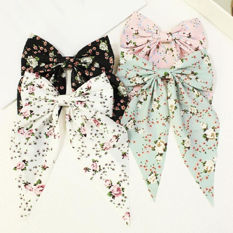 Stylish Floral Pattern Hair Barrettes Hair Clip Sweet Hairpin Barrette Bowknot Hair Clip Christmas for Women Girl