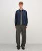 INSILENCE Garment-Dyed Striped Shirt Navy