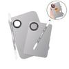 Makeup Mixing Palette Foundation Lipstick Eye Shadow Stainless Steel Mixer Palette with Spatula Mixing Stick Beauty Tools Nail-A