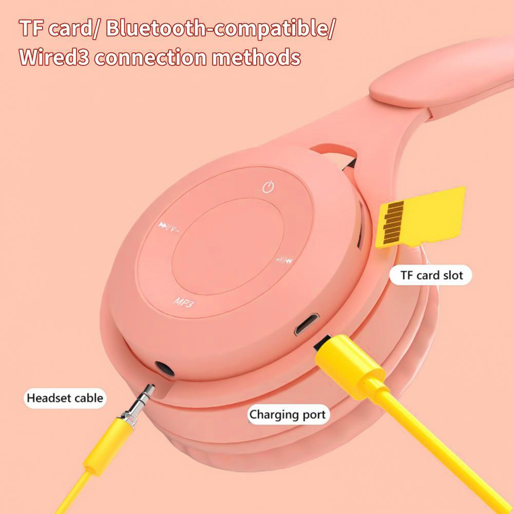 Headphones Kids Wireless Bluetooth Earphones Stereo Foldable Helmets Gaming Headsets Over-ear Headphones for Android ios