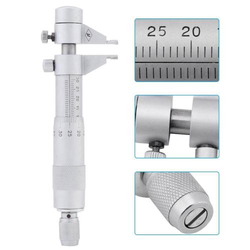 Pomya Internal Diameter Micrometer, Internal Diameter Measuring Instrument, 5-30mm Range, 0.01mm Accuracy, Stainless Steel