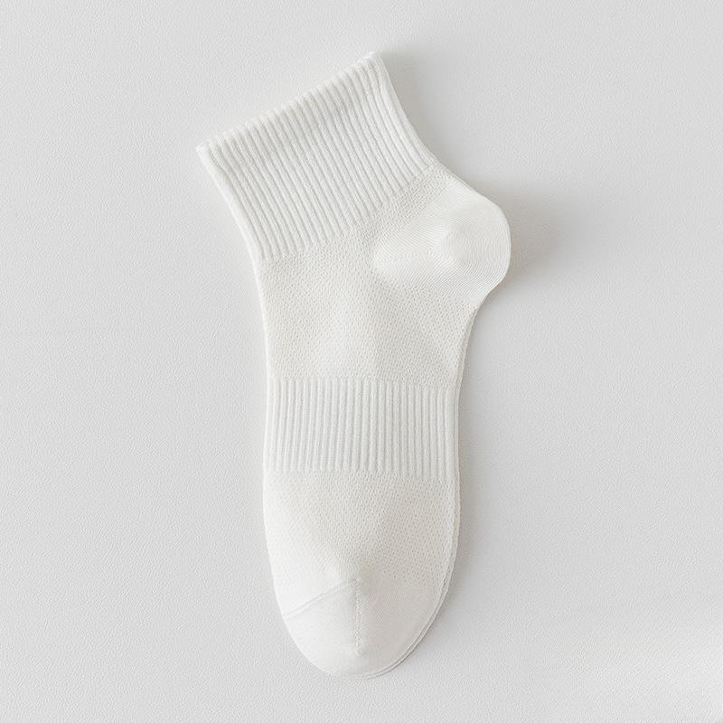 

Sock Summer Light Pure Cotton Anti-bacterial and Deodorizing Mesh Breathable Without Bones Anti-slip and Anti-drop Heel 1 pair білий