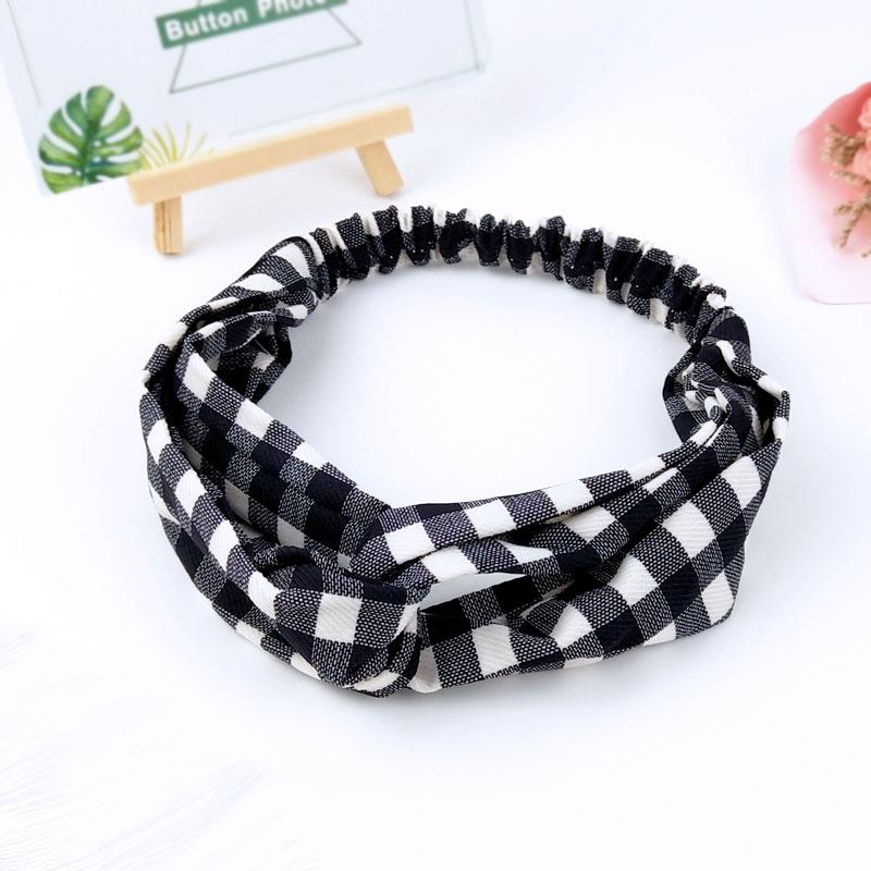 Scrunchies Frau Geknoteter Turban Haaraccessoires für Mädchen Stirnband Turban Elastisches Haarband Kopfwickel Gestreifte Haar-Scrunchies