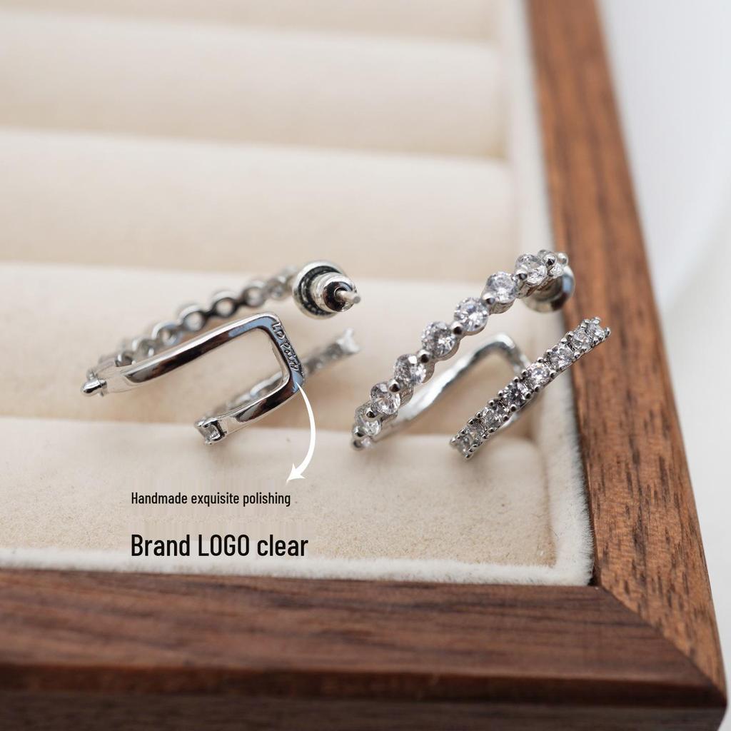 French Retro Aurora Borealis 925 Silver Galaxy Diamond Earrings 2025