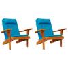 Adirondack Chair Cushions 2 pcs Light Blue Oxford Fabric