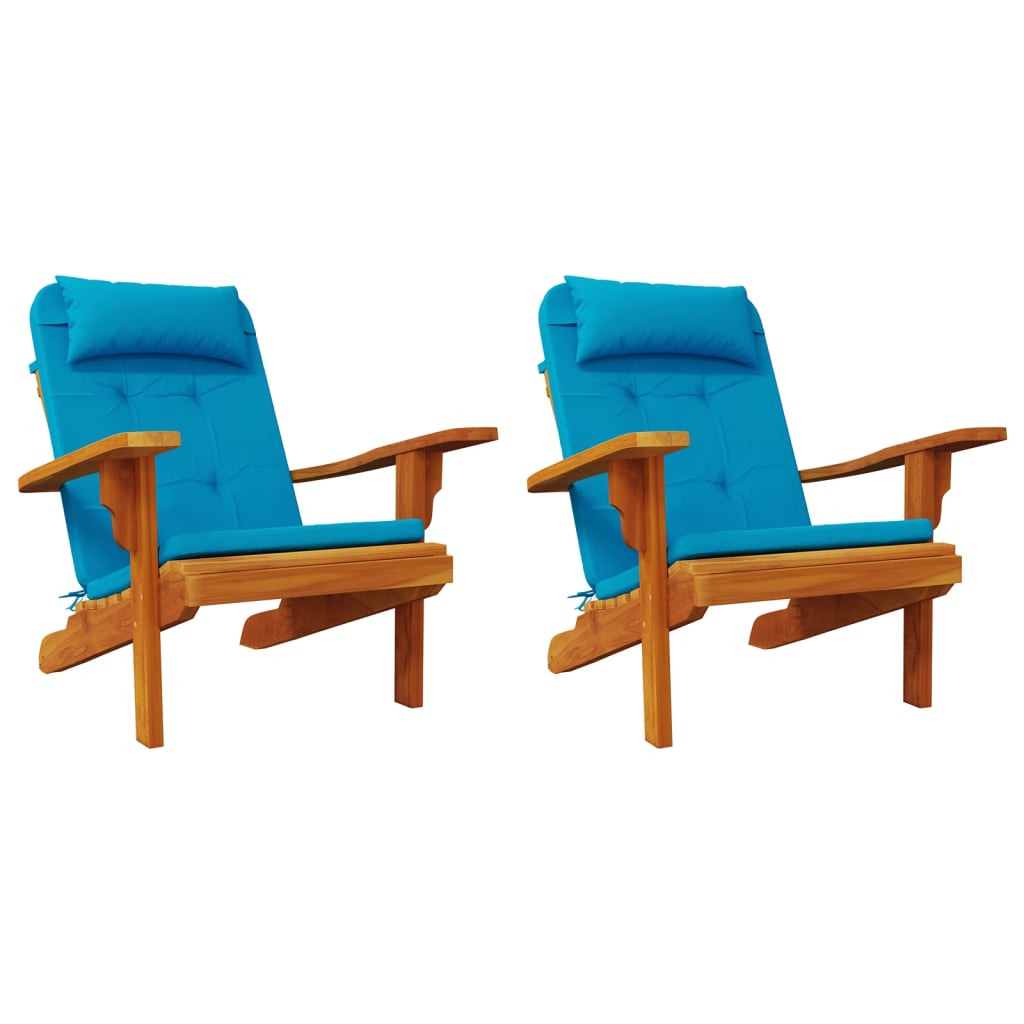Adirondack Chair Cushions 2 pcs Light Blue Oxford Fabric