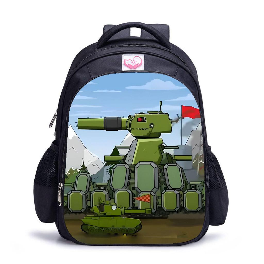 World of Tanks Schoolbag: Kids' Large Capacity Casual Backpack in Three Sizes