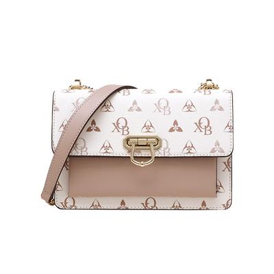 Taška Woman 2023 Nová móda Retiazka s potlačou Malá štvorcová taška Výklenkový dizajn Štýlová crossbody taška Premium Sense na jedno rameno