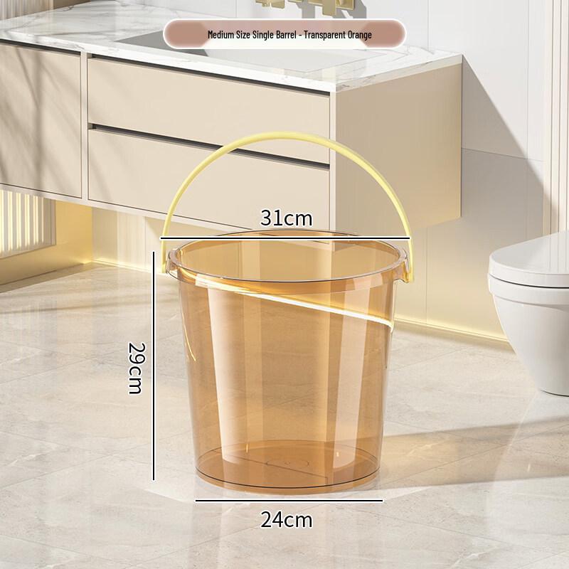 

ZISIZ Thickened Transparent Silicone Water Storage Bucket