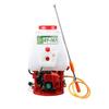 Double Cylinder Gasoline Knapsack Sprayer with Pump, Pressure Regulating Valve, and Fuel Tank Switch.