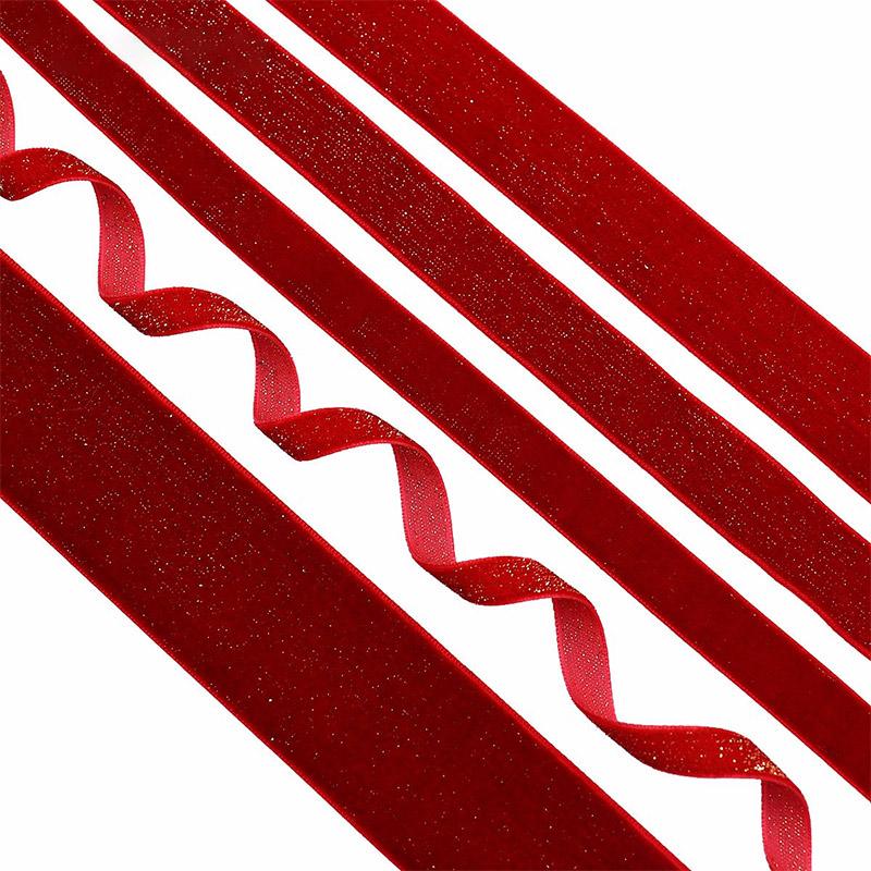 5yard Christmas Decoration Red Ribbon Artificial Home Room Decor Christmas Tree Pendant New Year Cake Craft Gifts Box Accessory