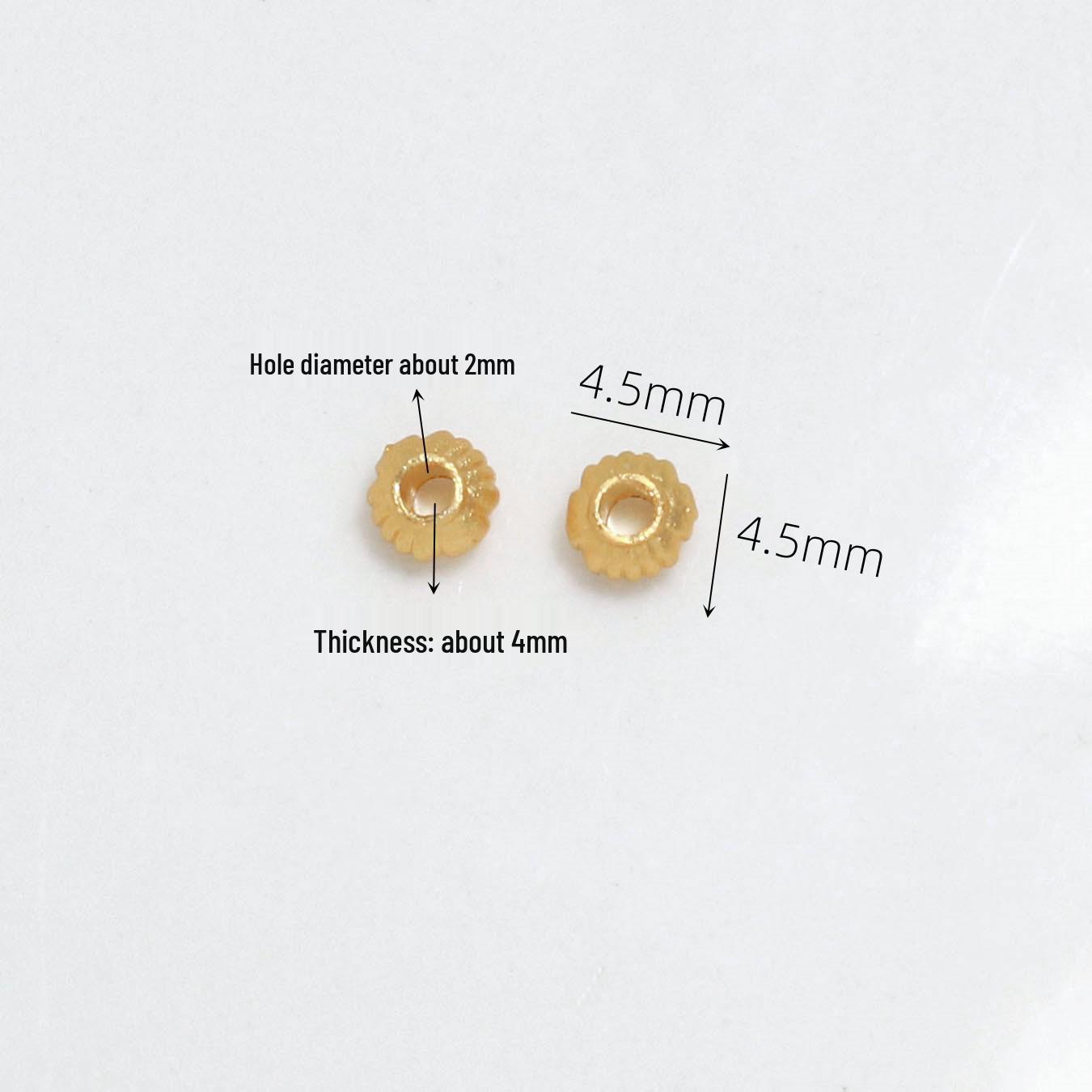 Ancient Sand Gold Brass Beads for Jewelry Crafting: Round/Square, Bracelets, Earrings, Necklaces