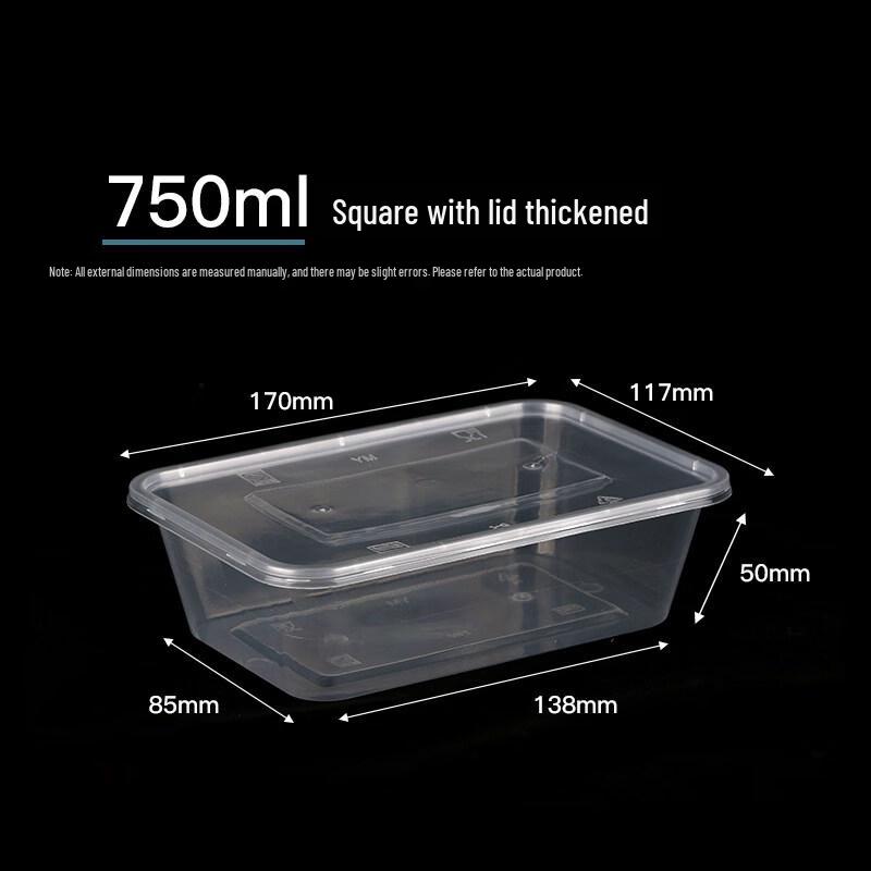ZISIZ Disposable Plastic Lunch Containers