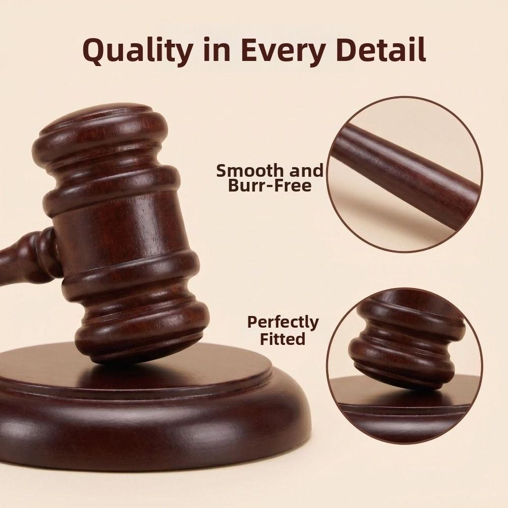with Sound Block Wood Adjudgement Gavel High Quality Decorative Hammer Set  For Lawyer