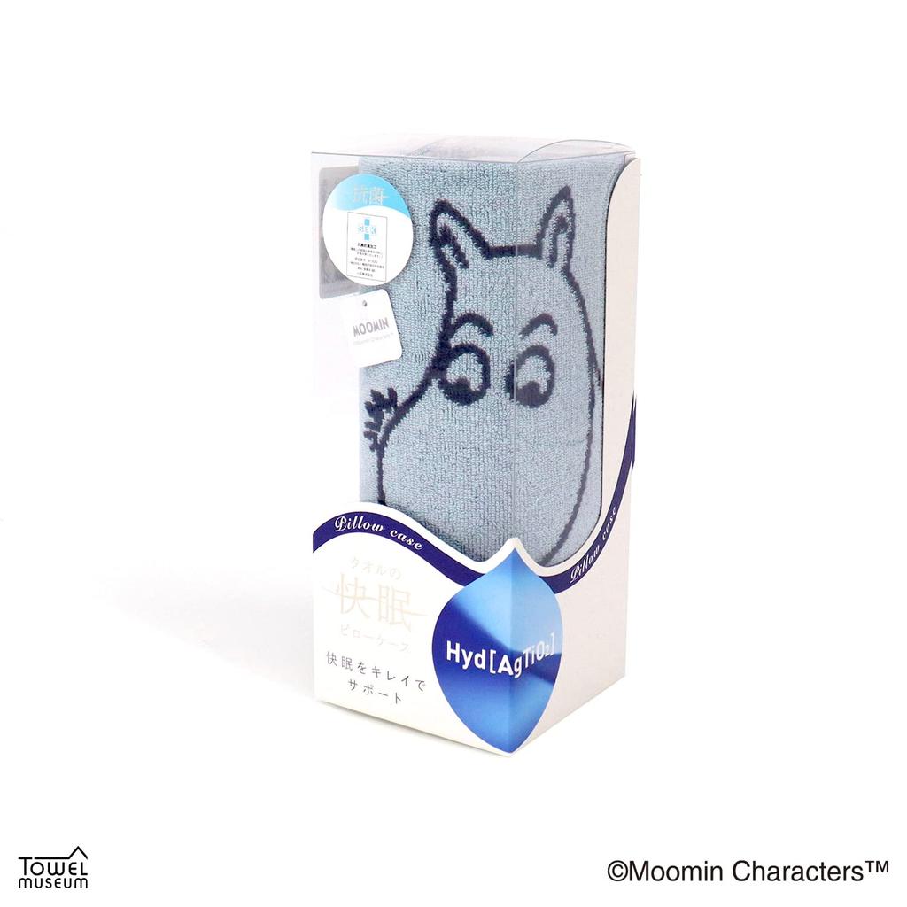 MOOMIN Family Time Towel Antibacterial and Hydrosilver Titanium Pillowcase, Blue, Museum, Odor-Resistant, Coating, 47-8297300