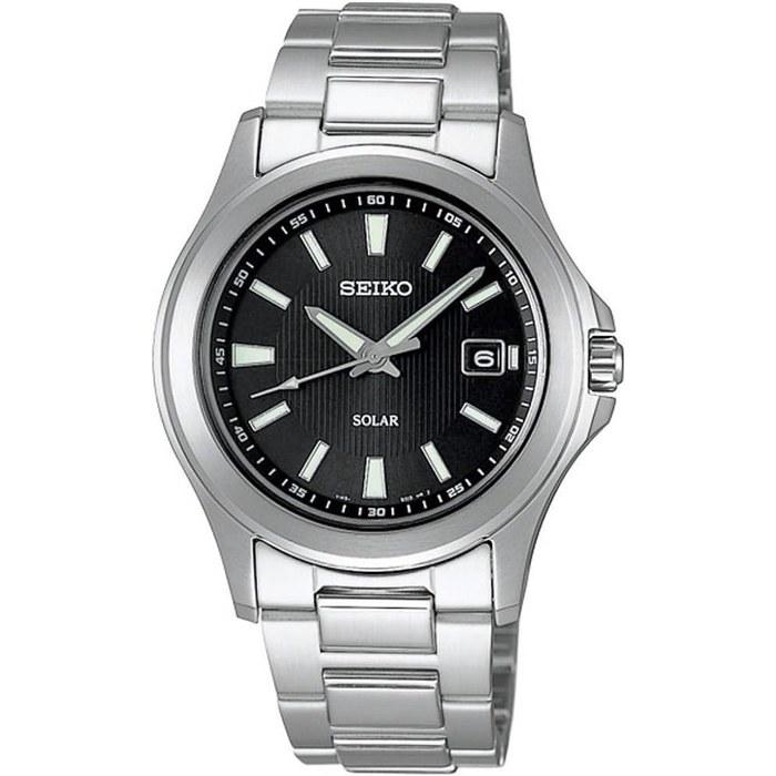 Seiko Solar Quartz Watch SBPN067 Silver Black Men s