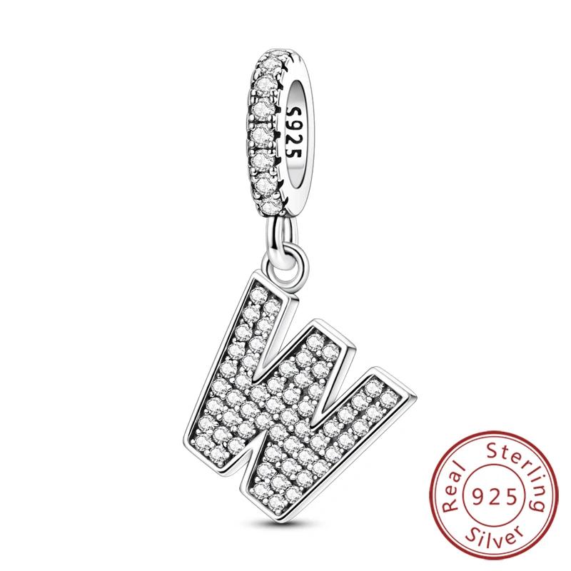 Original Copper 26 Letters A-Z Alphabet Name Beads Fit Bracelet New Charms Pendants Diy Women Jewelry Making