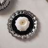 Retro Stainless Steel Cake Tray Round Luxury Jewelry Storage Plate Photo Props Silver Dessert Plate Home Decoration