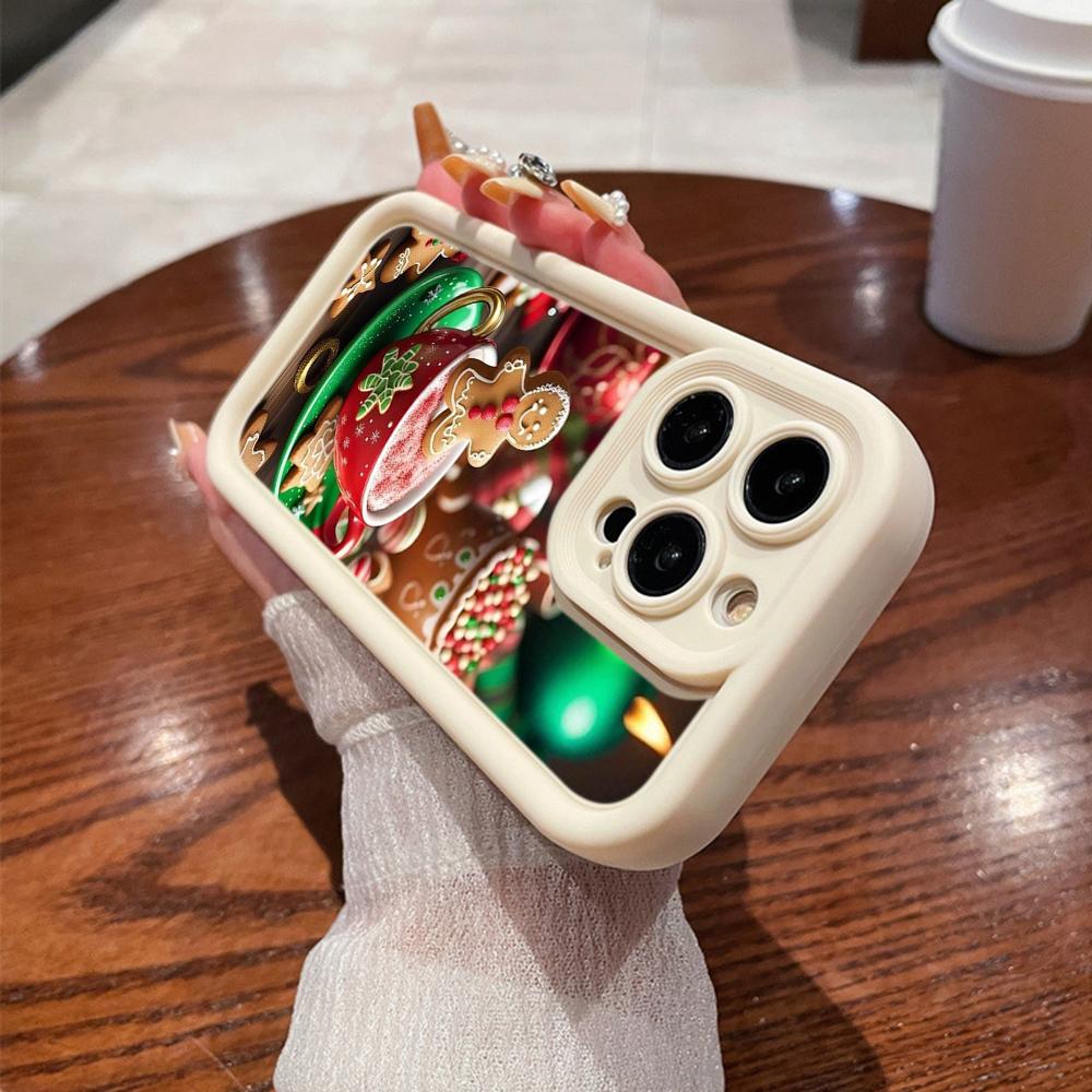 N107 Happy New Year Christmas Art Soft Angel Eyes Phone Cases for iPhone 16 15 14 13 11 Pro Max 8 7 6s Plus 12 Mini XR XS Max SE Shockproof Cover