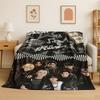 Kpop Stray Kids Muziek Ster Flanellen Deken Zacht Warme Plaid voor Slaapkamer Woonkamer Bed Reizen Kamperen Picknick Cadeau