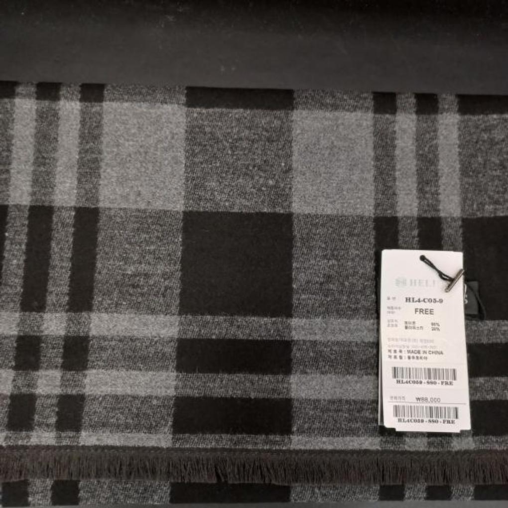 Men's Winter TR Fleece Check Muffler HL4C059