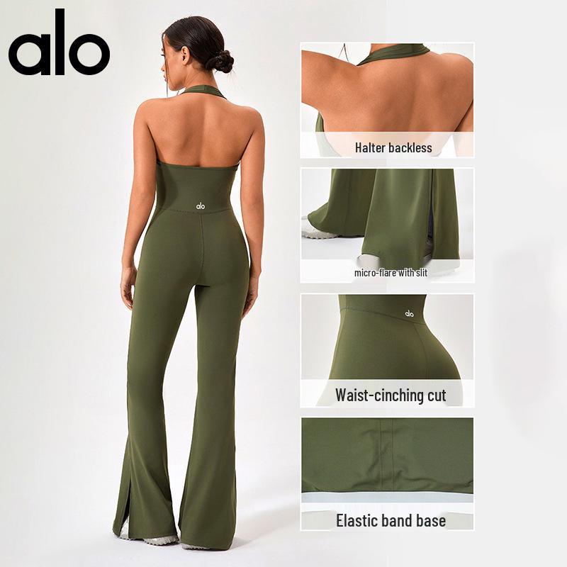 Women's Open Back Yoga Jumpsuit: Butt-Lifting Micro Flare Pants with Bare Feel Fit