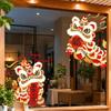 Removable Zodiac Sheep Window Stickers Cartoon Sheep New Year's Glass Stickers  Holiday Party