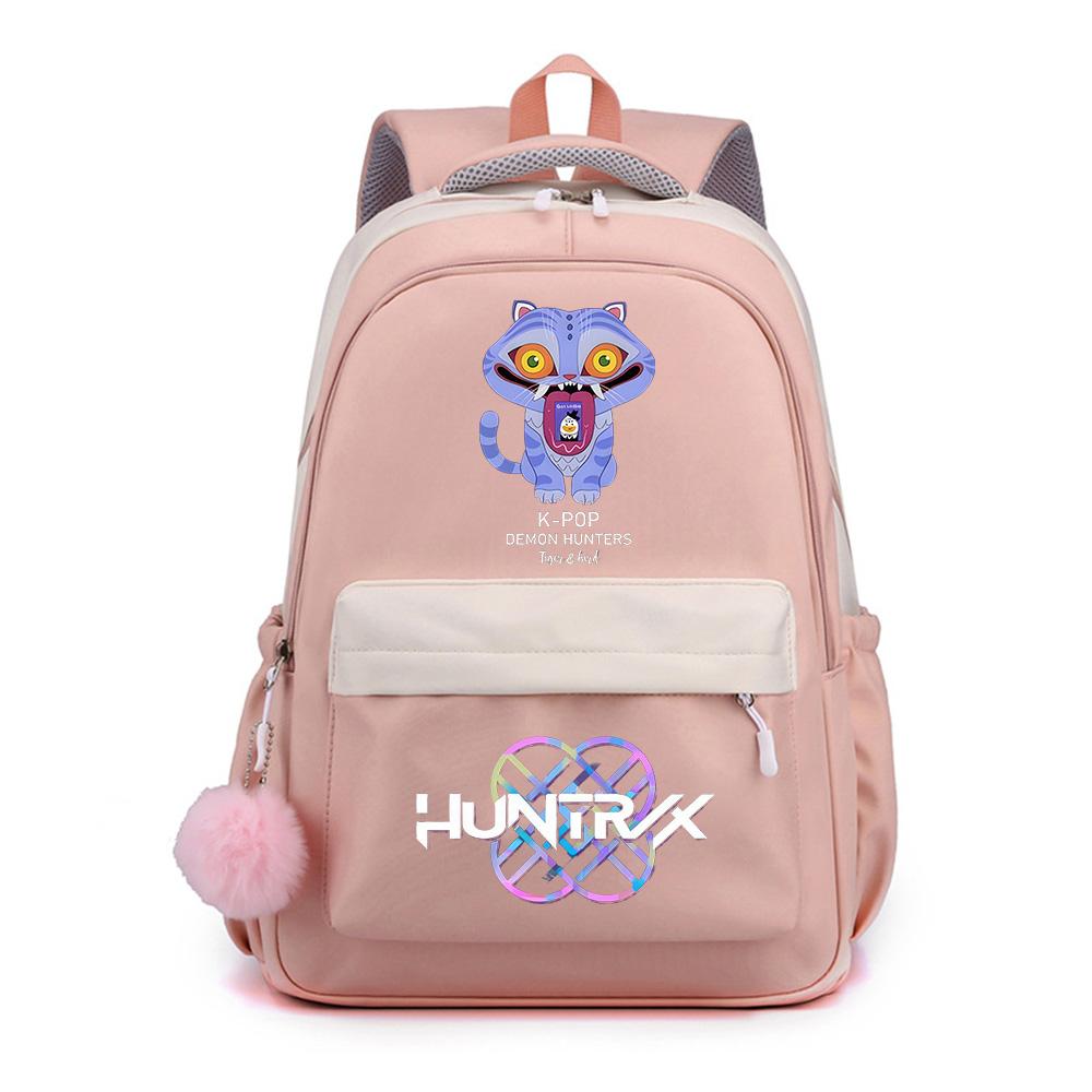 Söt K-Pop Tryckt Ryggsäck med Stor Kapacitet för Tonåring Student Flicka Pojke Skolväska Bokväska Barnpresent Kvinnor Vattentät Resväska Mochila