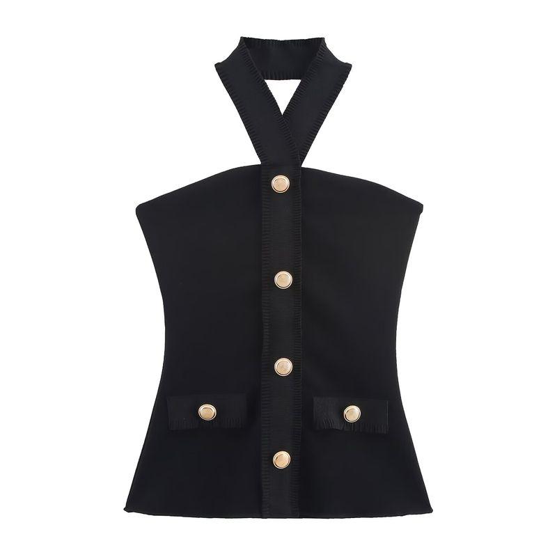 

Araltay New Arrival Fashion Style Women s Shaping Stretch Hanging Collar Tops Bell-Bottom Pants 5584130 131800 Tops L