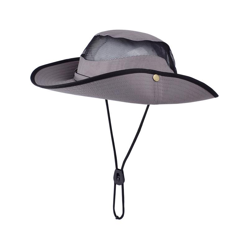 Spring and summer big brim sun hat men and women outdoor mountaineering fishing sun protection hat quick drying waterproof breathable bucket hat