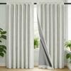 2 Panels Blackout Curtains Thermal Insulated Linen Curtain for Living Room Rod Pocket Light Blocking Drapes Window Treatment