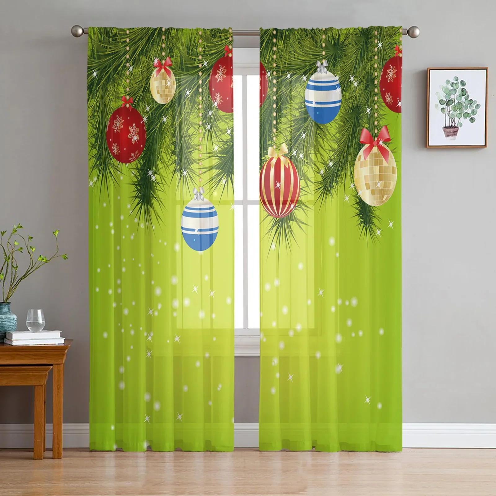 

Xmas City Houses Building Castle Light Chiffon Transparent Drapes Perfect for Living Room Bed Chamber Decoration Window Panel Voiles Netting Curtain W135 x H115cm x1&Rod Pocket