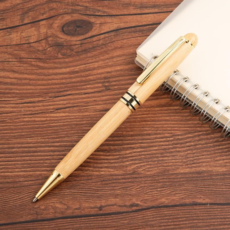 1 sztuka Zestaw długopisów bambusowych Drewniany długopis kulkowy Drewniany długopis do podpisów Pudełko na prezent Prezent na ukończenie szkoły biznesowej Długopis z grawerem