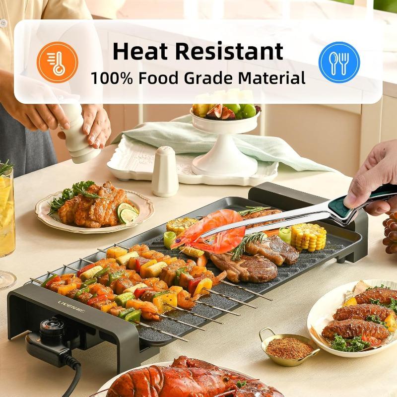 Stainless Steel Barbecue Tongs Non-slip Steak Tongs Non-slip Grip Kitchen Tongs Non-stick Cooking Tons Barbecue Accessories