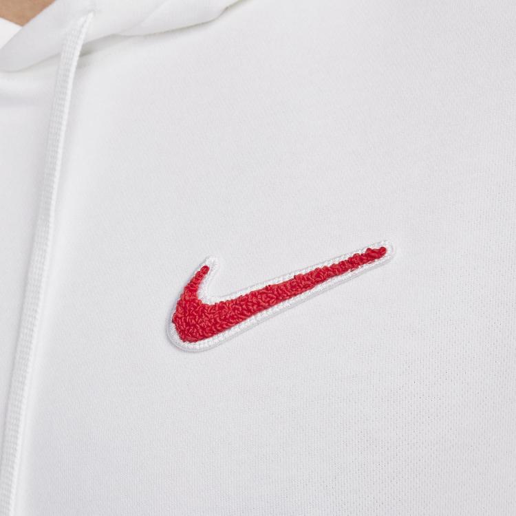 Nike Felpa con cappuccio logo serie San Valentino manica lunga casual felpa uomo top bianco FZ5201-100