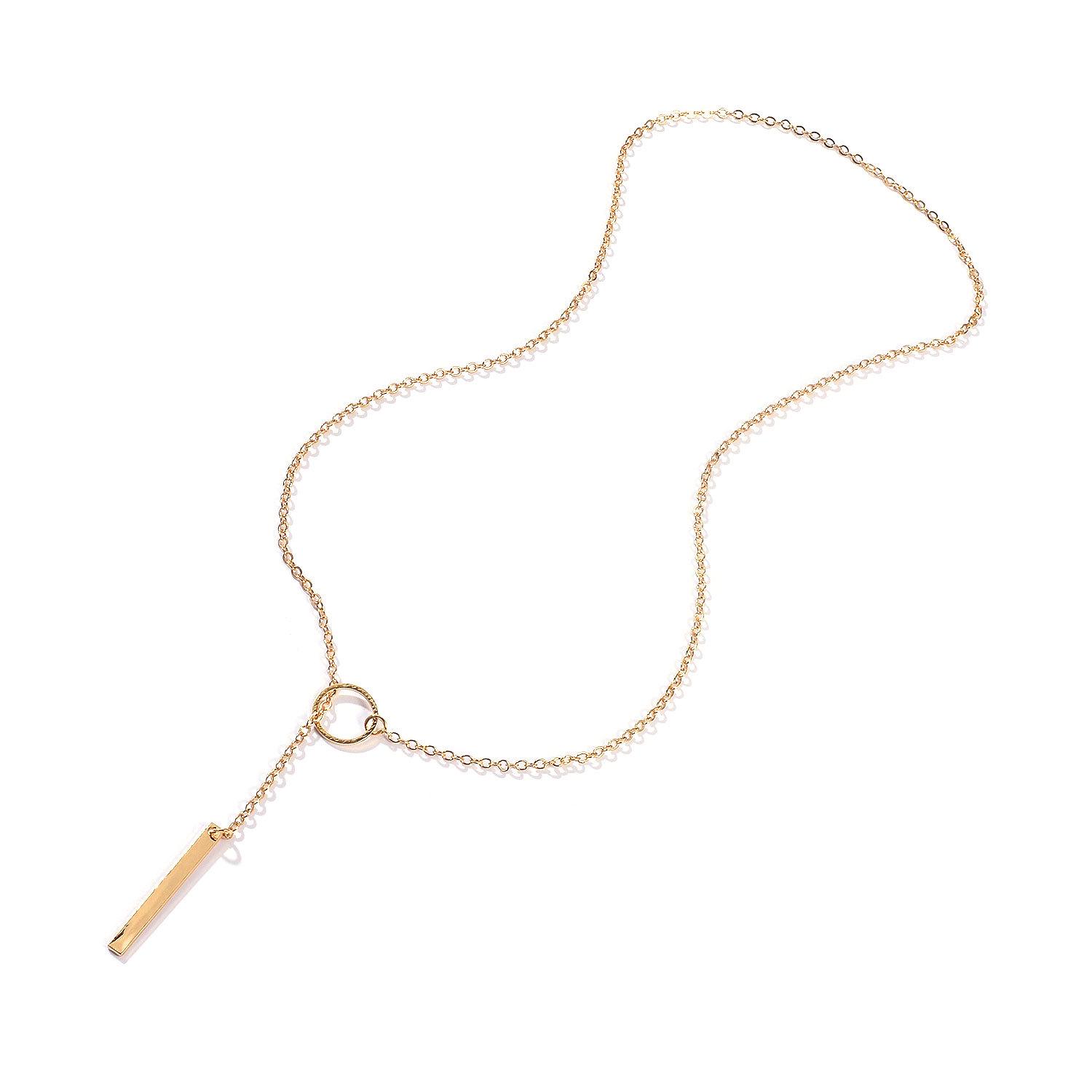 

European and American new products simple personalized metal ring short necklace neck chain, collarbone chain золотой