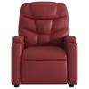 Electric Recliner Chair Burgundy Artificial Leather
